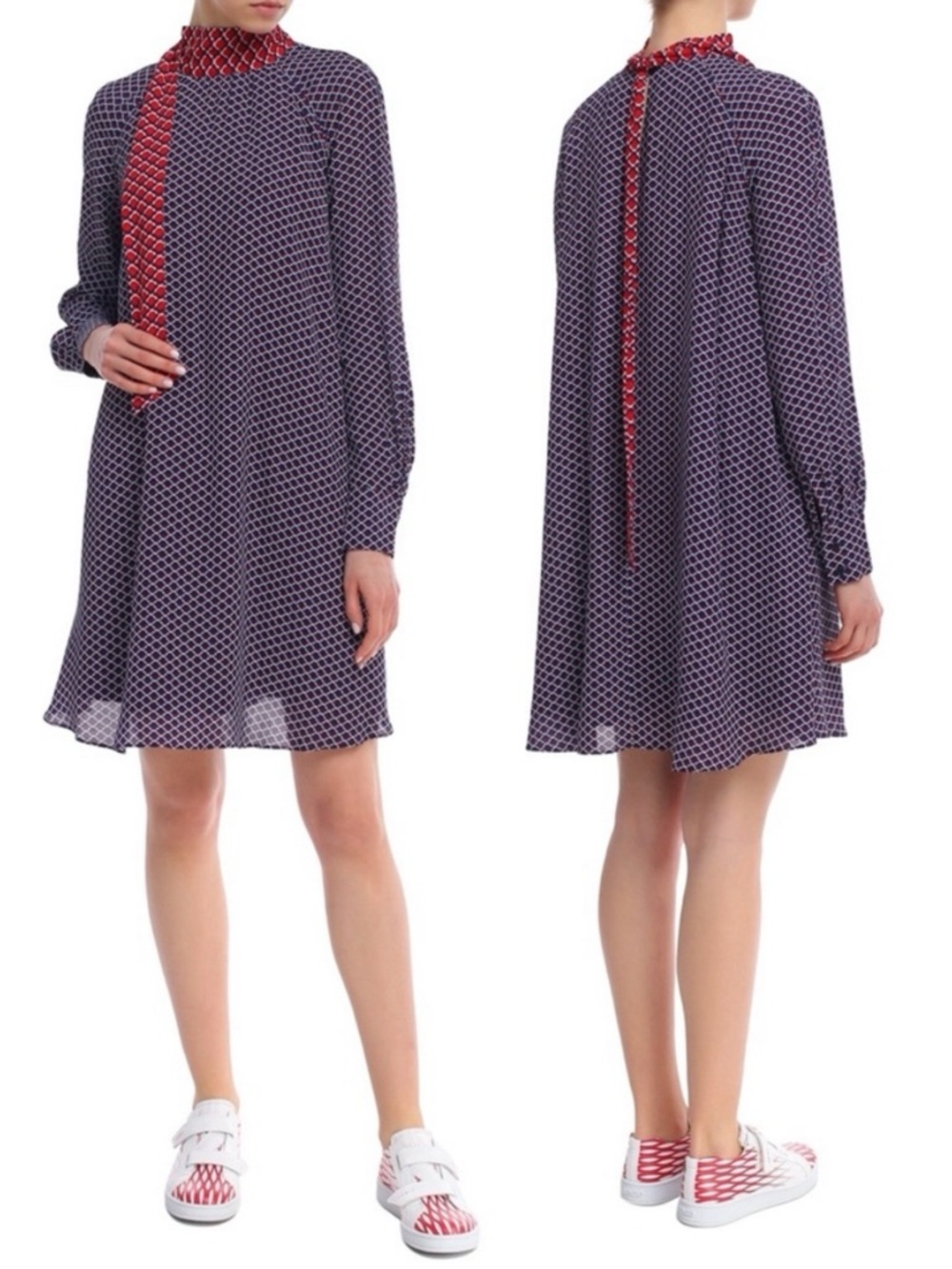 Kenzo Long Sleeve Print Dress